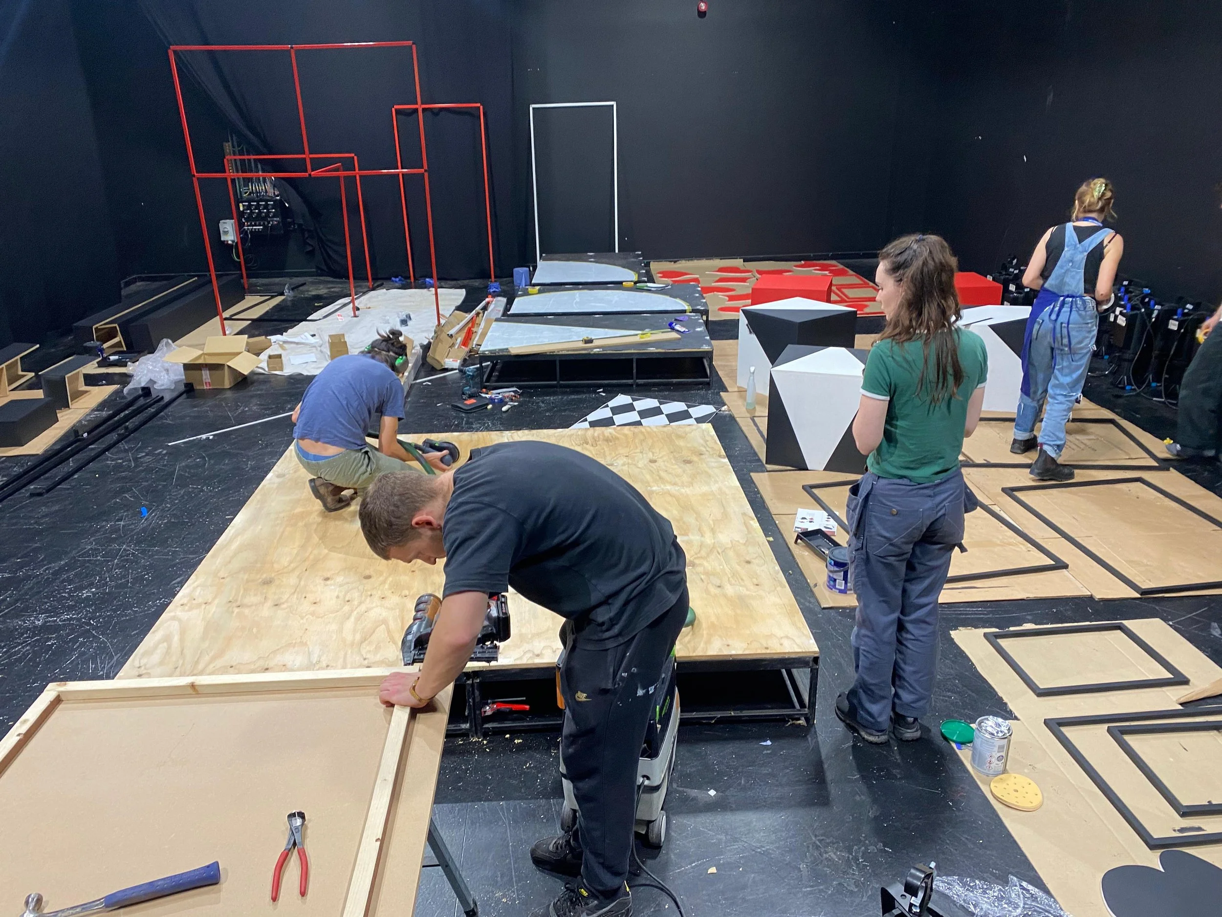 In the early stages of our set build for Mano TV's Hokm gameshow