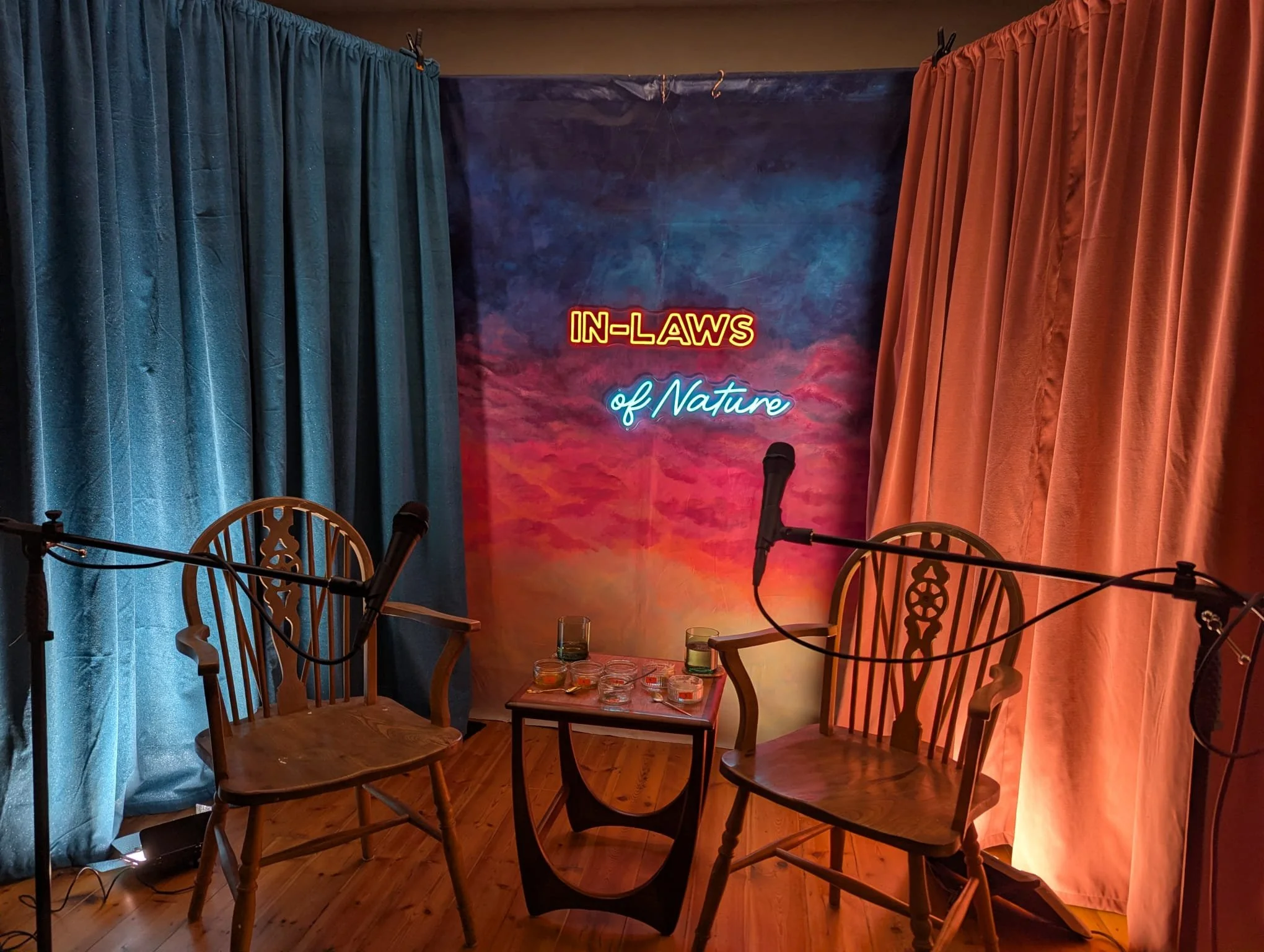 Set design for an upcoming podcast