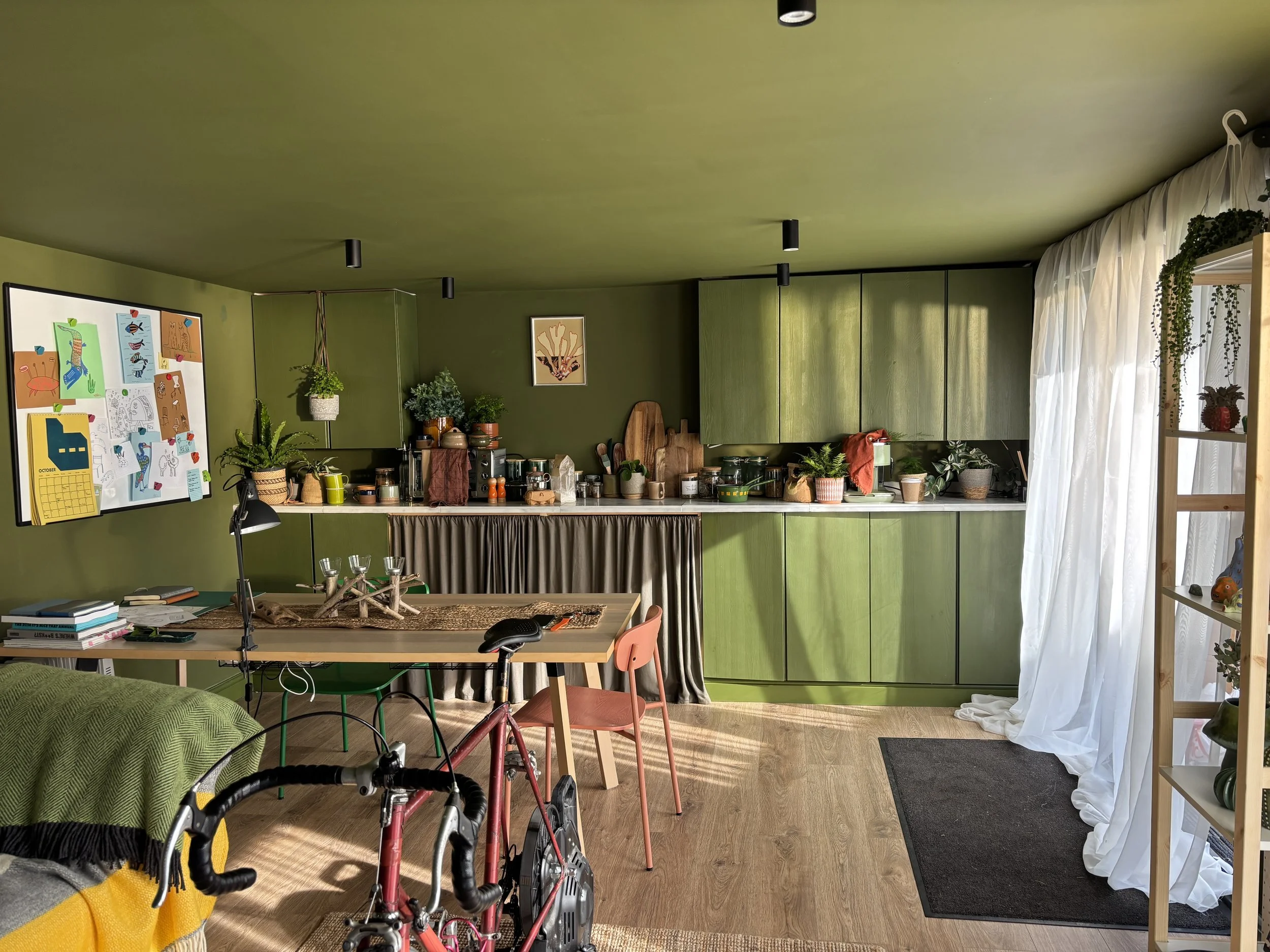 Our green studio set - for Apple's training videos