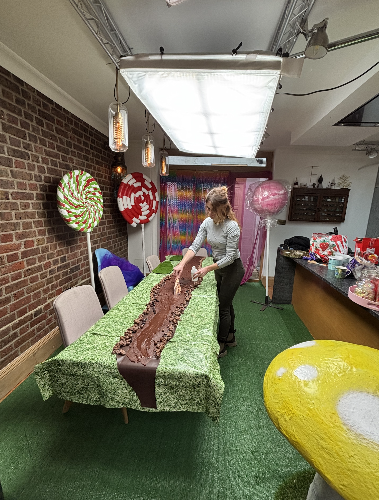 Dressing in a chocolate river for Niko's Wonka themed edition of 'We Opened a 5* Restaurant' The whole table became edible