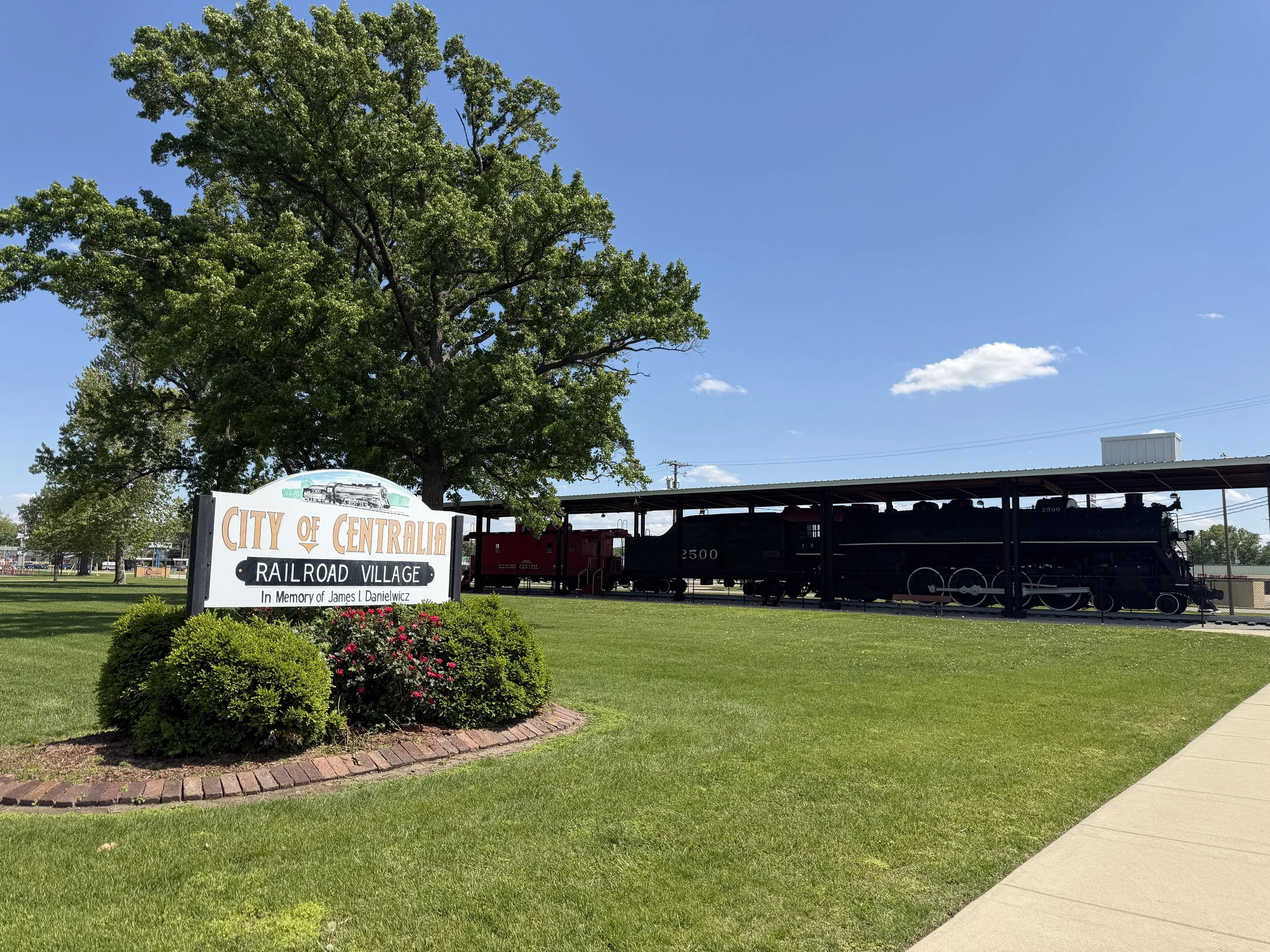 Fairview Park in Centralia features a historic train as part of their Railroad village.