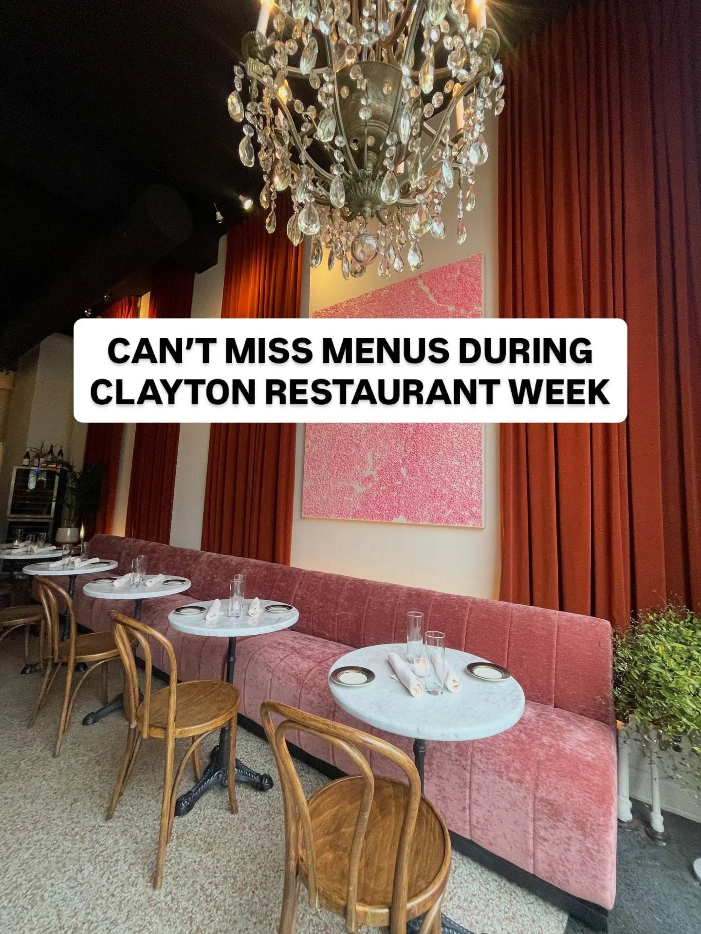 Don&rsquo;t miss one of the best weeks of deals at some of St. Louis&rsquo; best restaurants! 

Clayton Restaurant Week kicks off next week (Jan 19-25) and is the best chance to try some delicious restaurants for an amazing price! 

Nearly two dozen 