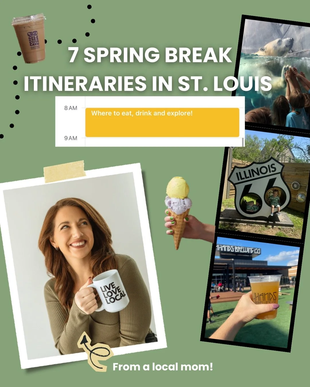 Spring break in St. Louis is PERFECT family-friendly destination. Whether you&rsquo;re staying in town and looking for a fun staycation or visiting, I&rsquo;ve mapped out 7 fun filled itineraries with where to eat, drink and explore! 

Pick and choos
