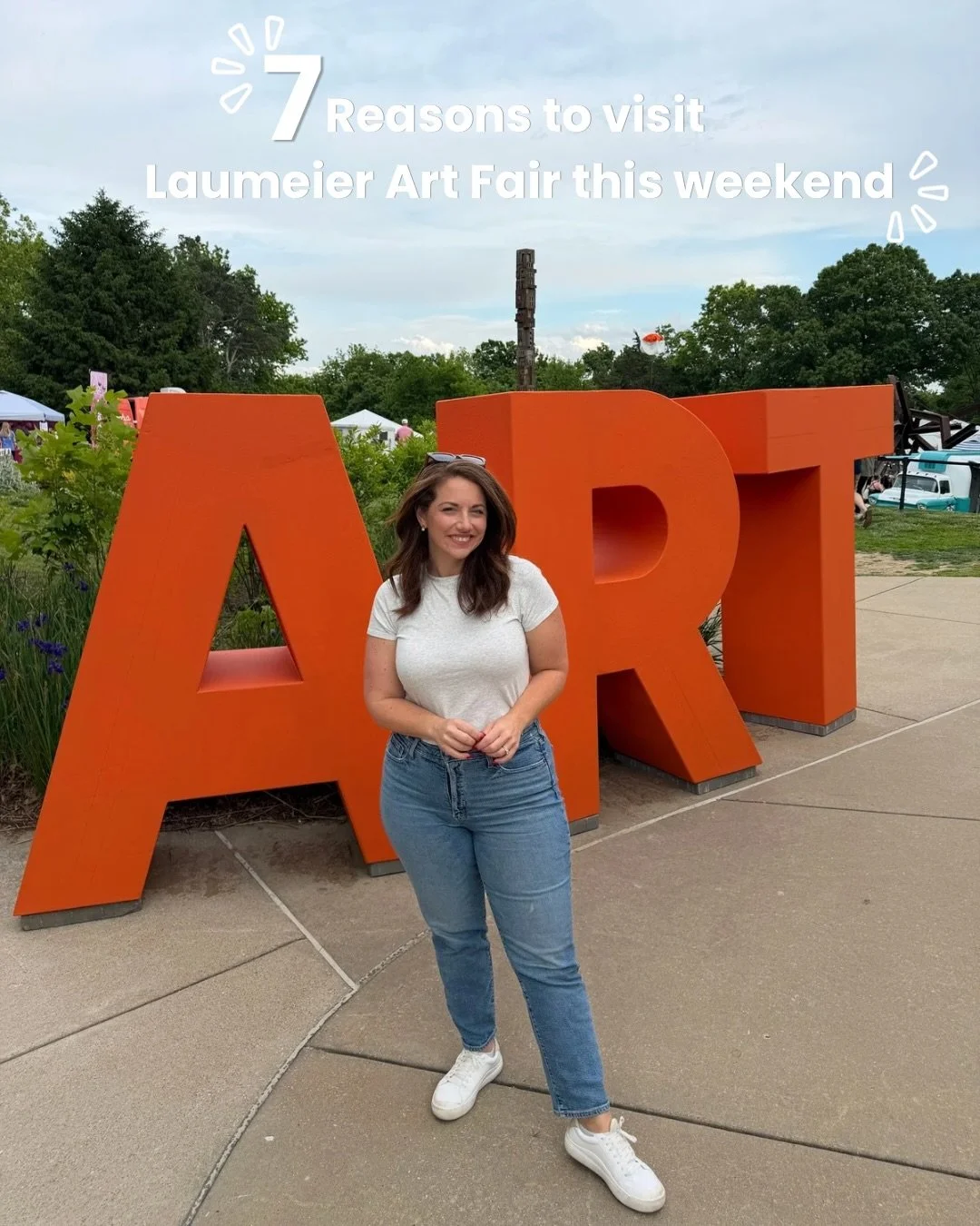 The weather looks beautiful to get out and support art this weekend in St. Louis! ✨🎨🖼️

Saturday and Sunday is the @laumeierstl Art Fair and it&rsquo;s a can&rsquo;t miss family-friendly event! We went last night and got some delicious food, made c