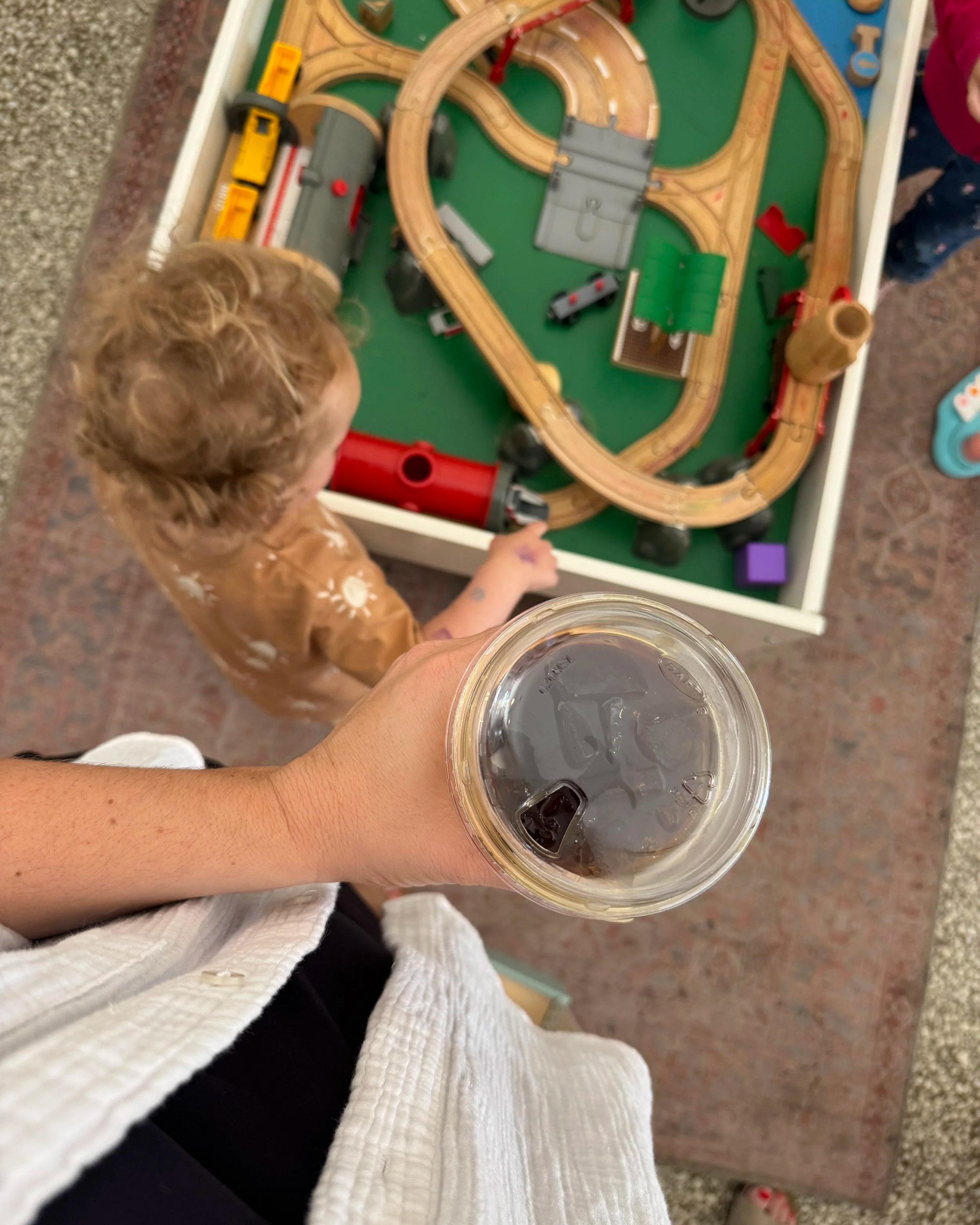 Post Commons Coffee Shop offers kids play area.