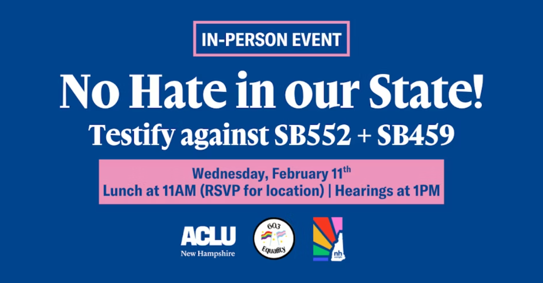 No Hate in Our State! Visibility + Testifying against anti-trans legislation 
