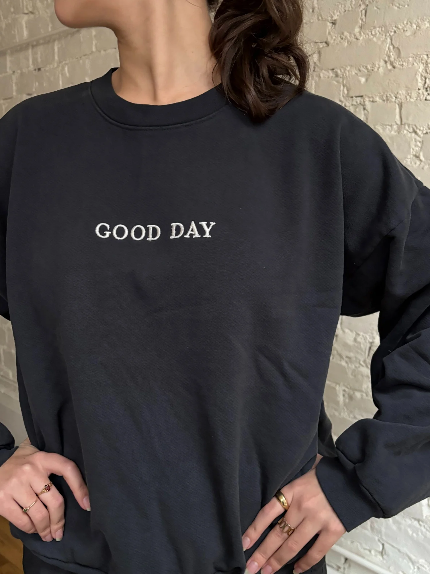Embroidered Logo Crewneck — Good Day Pilates | Modern Pilates, New 