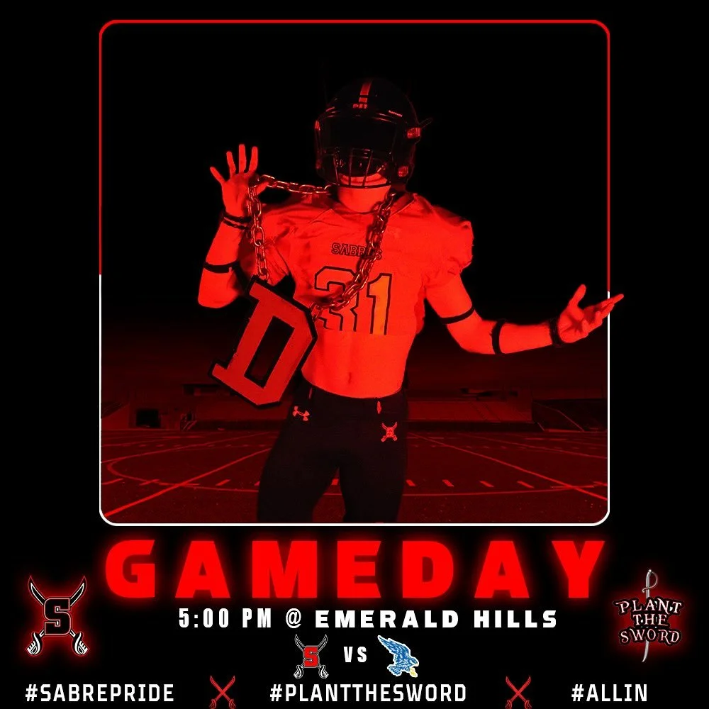 Locked and loaded for the Battle of Sherwood Park.
#SABREPRIDE🔴⚔️⚫️
#PTS🗡️
#ALLIN🔴⚔️⚫️
