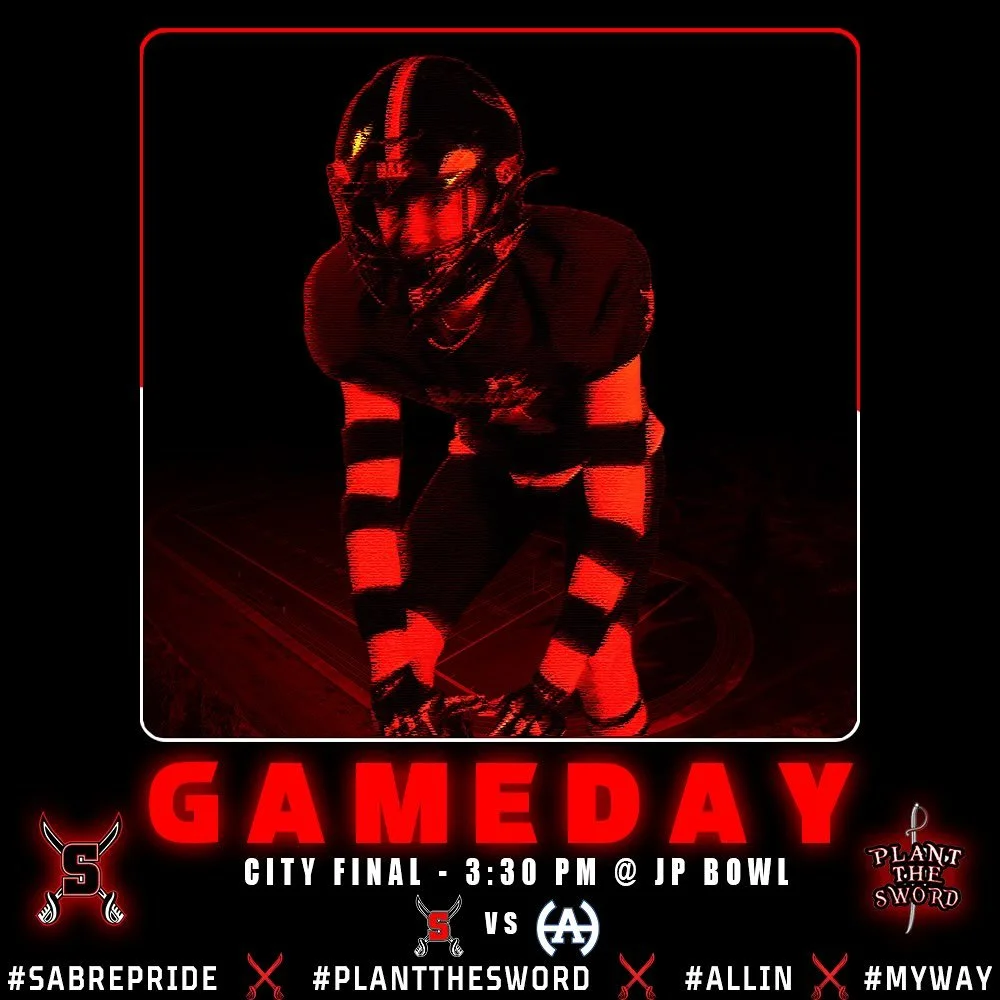 💥WAKE UP💥

Game Day: City Championship - SAL vs AINLAY. Doing it our way.🔴⚔️⚫️

#SABREPRIDE🔴⚔️⚫️
#PTS🗡️
#ALLIN🔴⚔️⚫️
#MYWAY