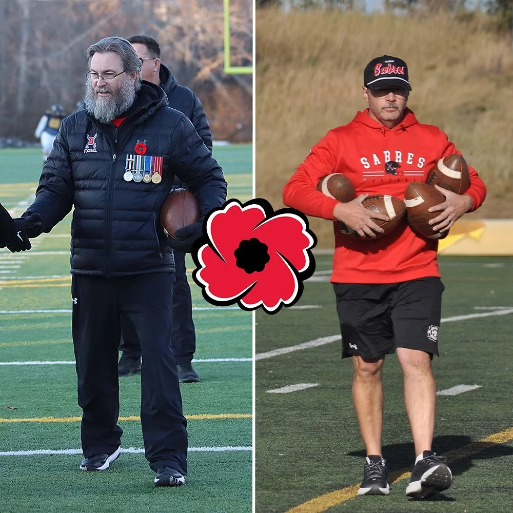 On this day, we thank all the brave individuals in the Canadian Armed Forces, especially the two individuals were lucky to have on our coaching staff&rsquo;s.

#ALLIN🔴⚔️⚫️
#SABREPRIDE🔴⚔️⚫️