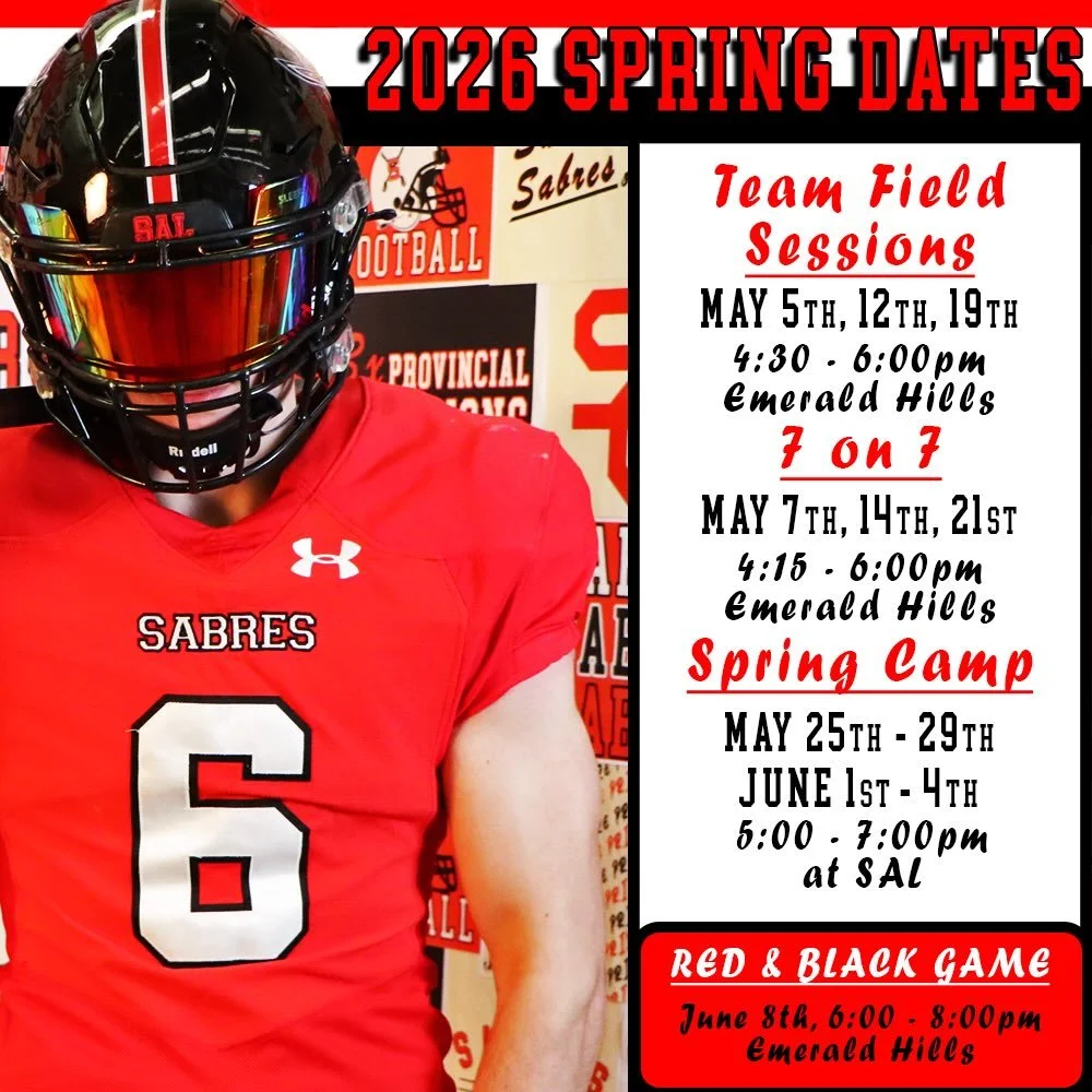 On the menu for spring📋

#SABREPRIDE🔴⚔️⚫️
#BOSS
#FAMILY