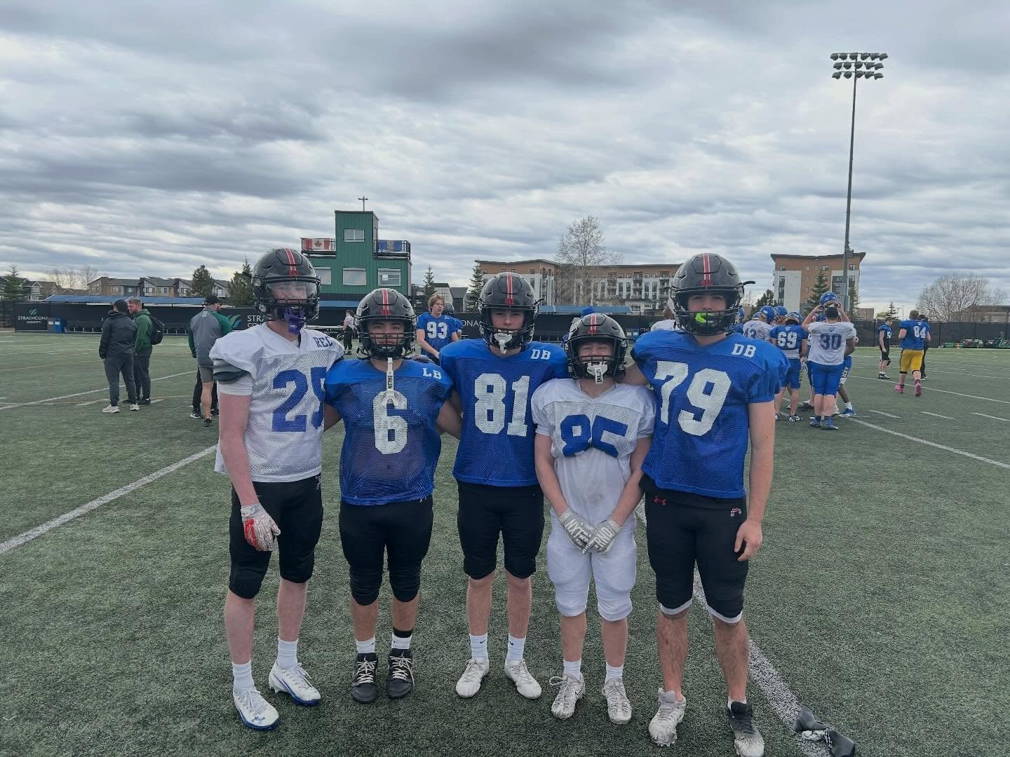 Our @salcompfootball players who attended the @football.alberta u17/18 North tryout this weekend. You all represented the program extremely well. 🔴⚔️⚫️
