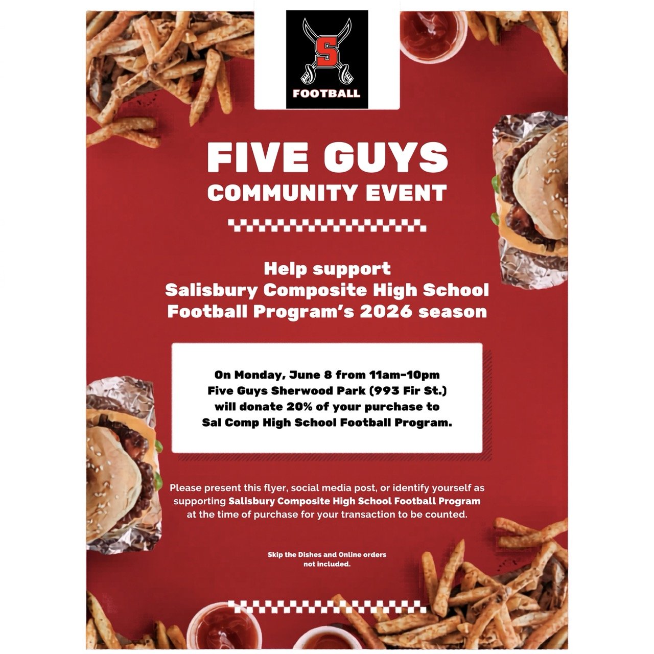 Five Guys Community Event Supporting Sal Football