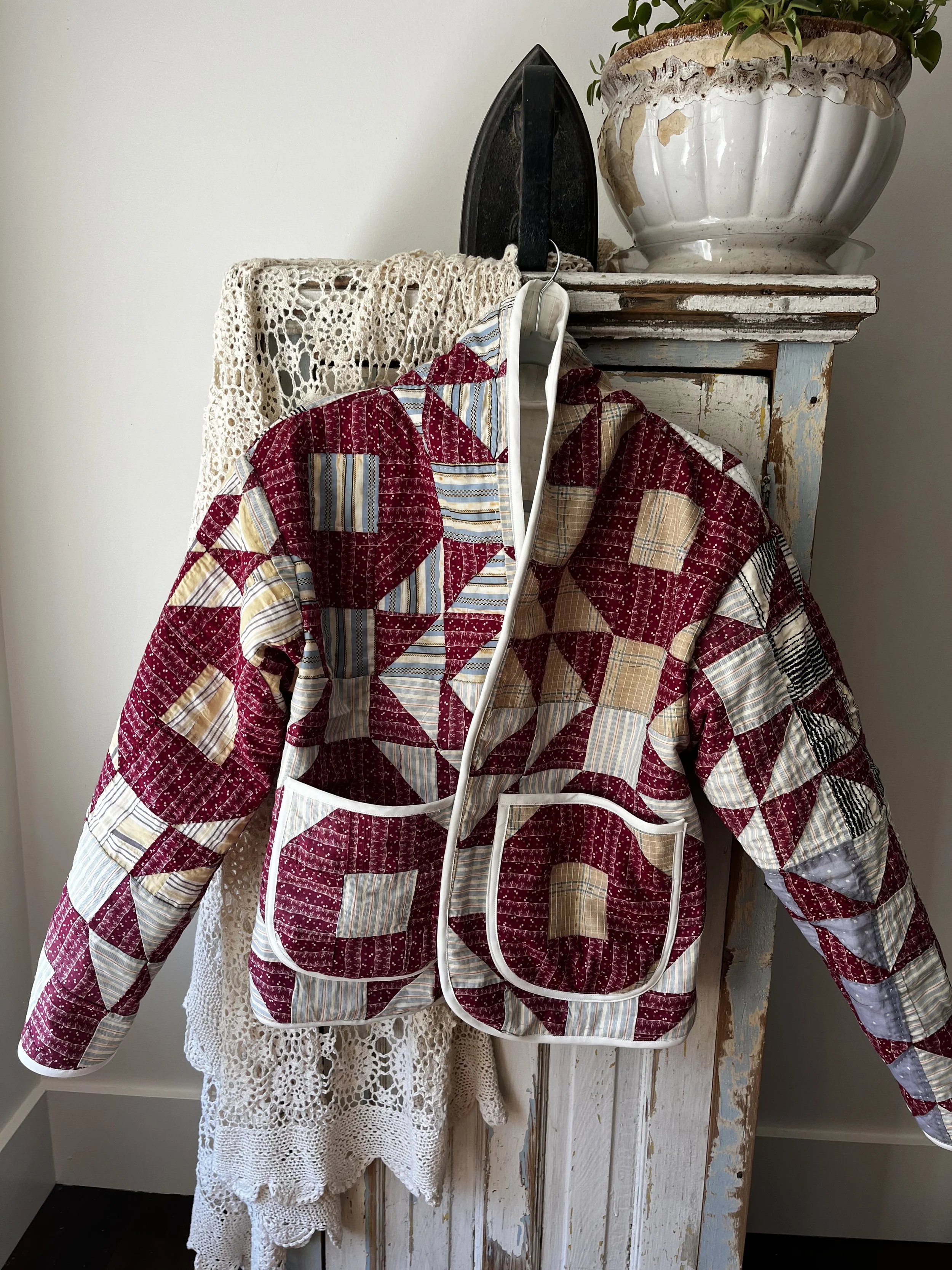 Americana antique quilt jacket