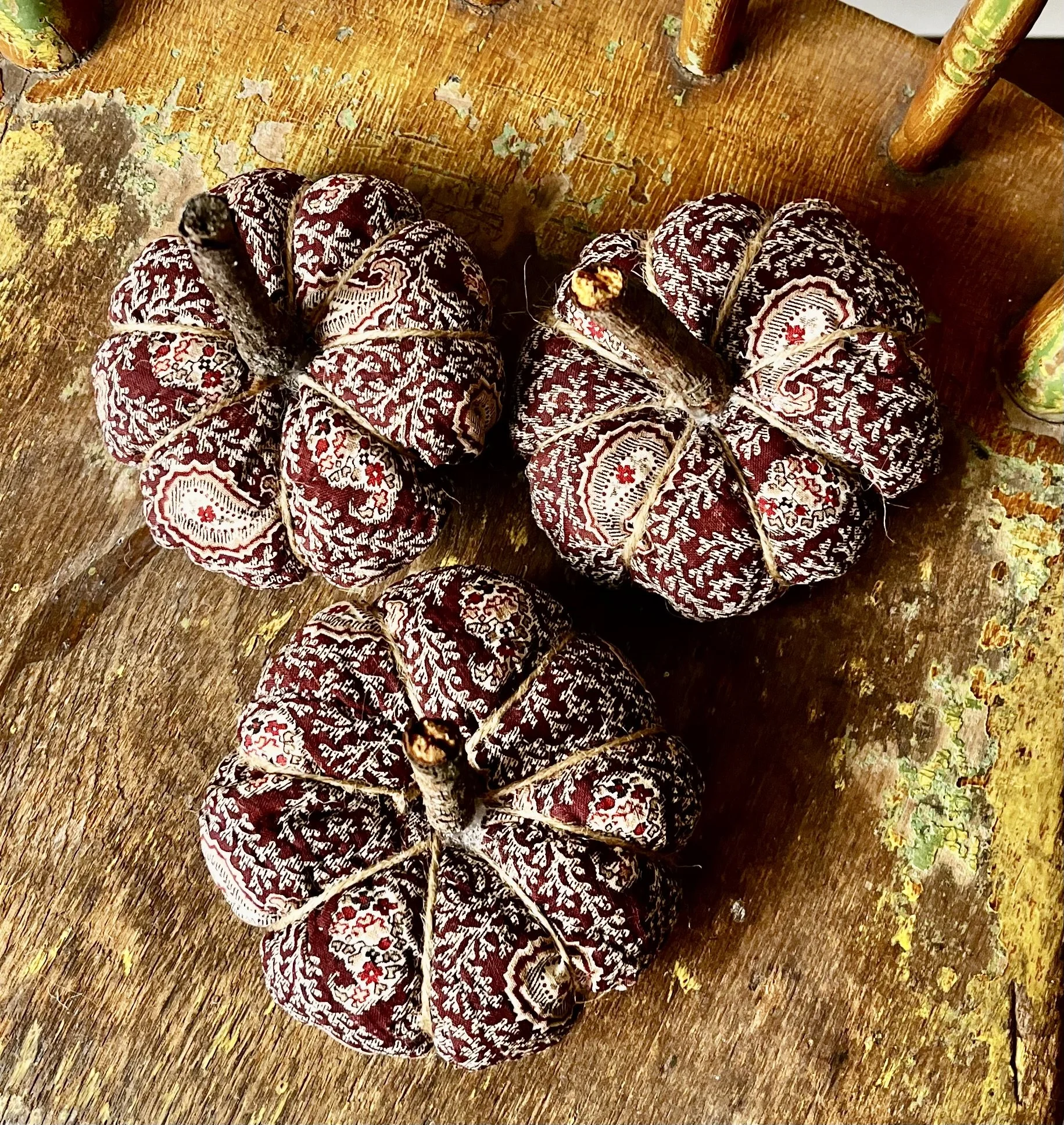 Mini Quilted Pumpkin Trio