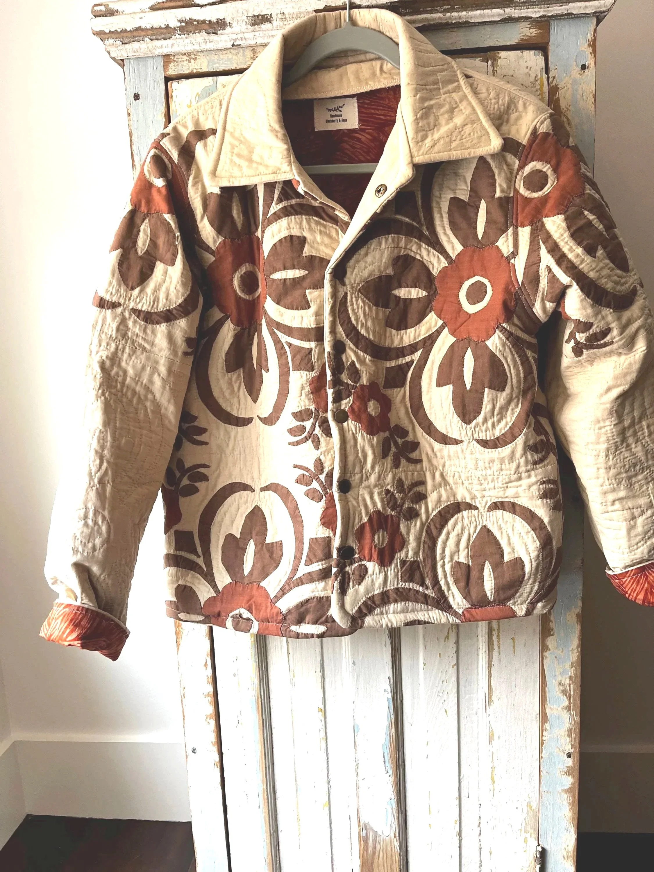 Handmade Vintage Quilt Chore Coat