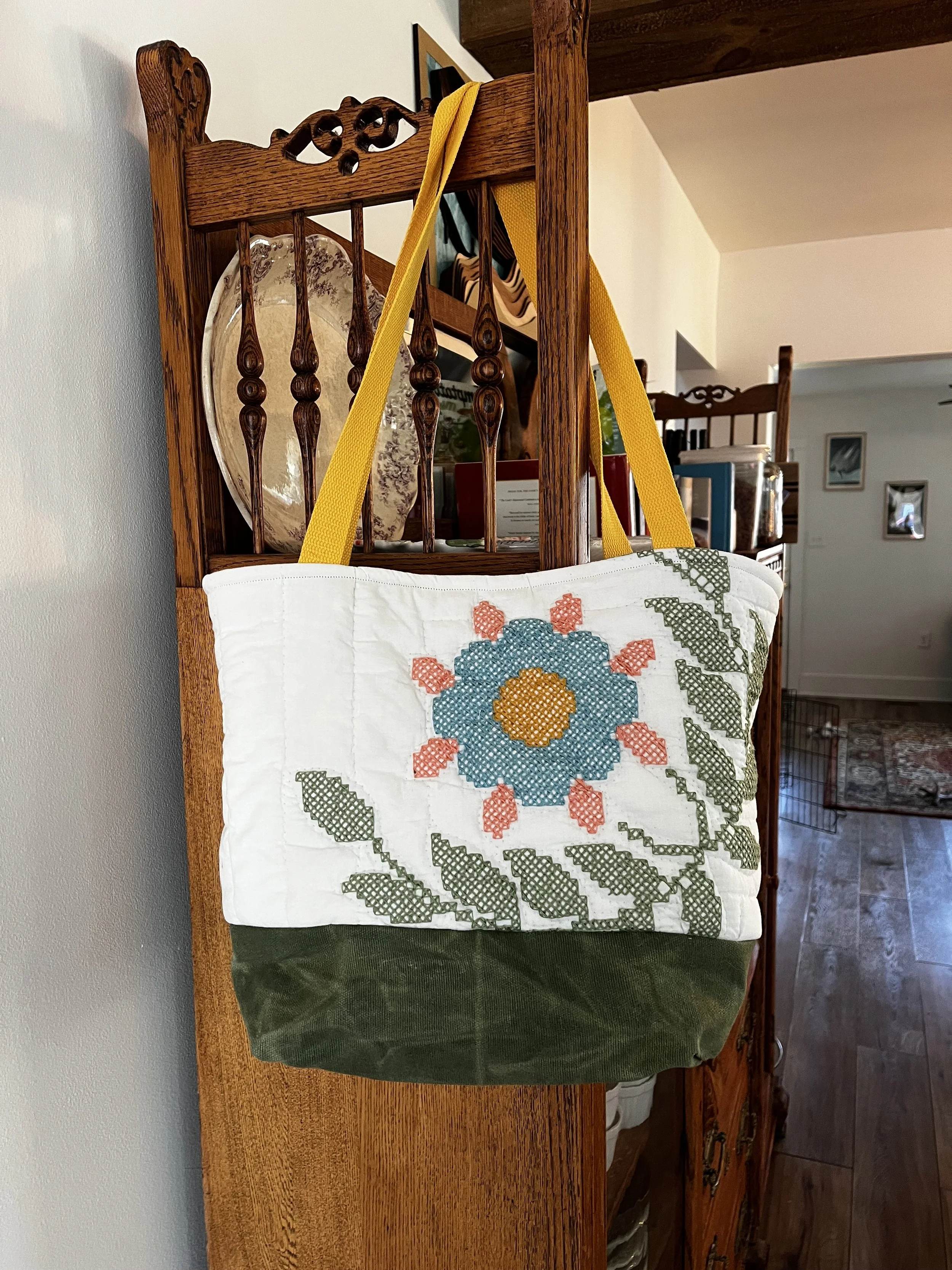 Embroidered Folk Art Flowers