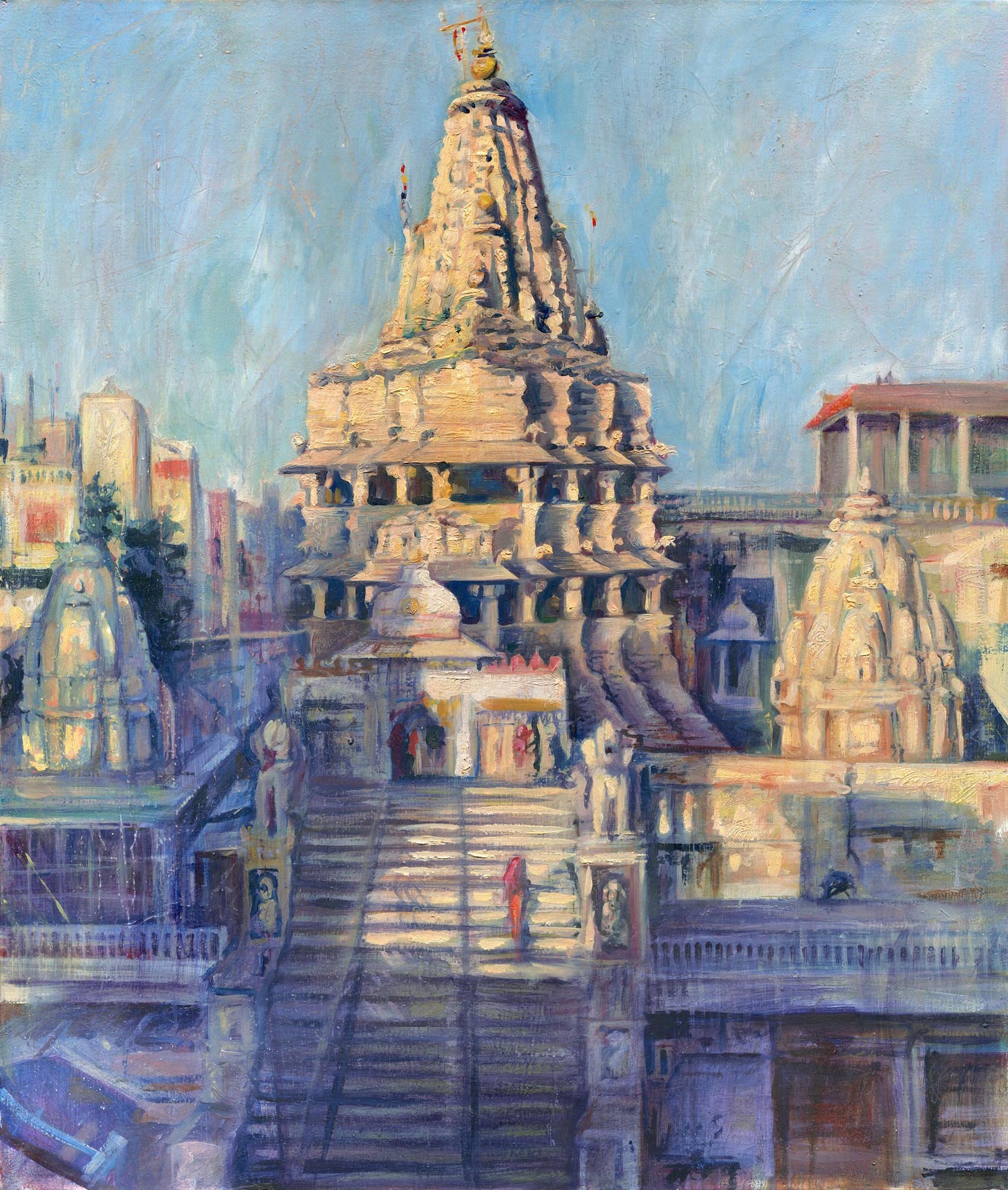 Jagadish Temple Udaipur- Oil on Canvas