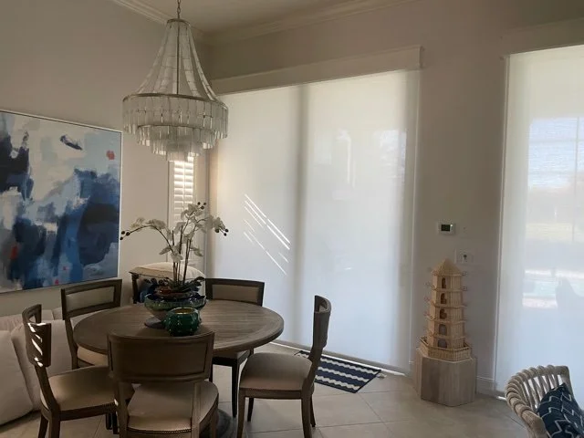 Dining Area, Roller Shades, 1% Brite White, 8 inch Box with bead top and bottom.jpg