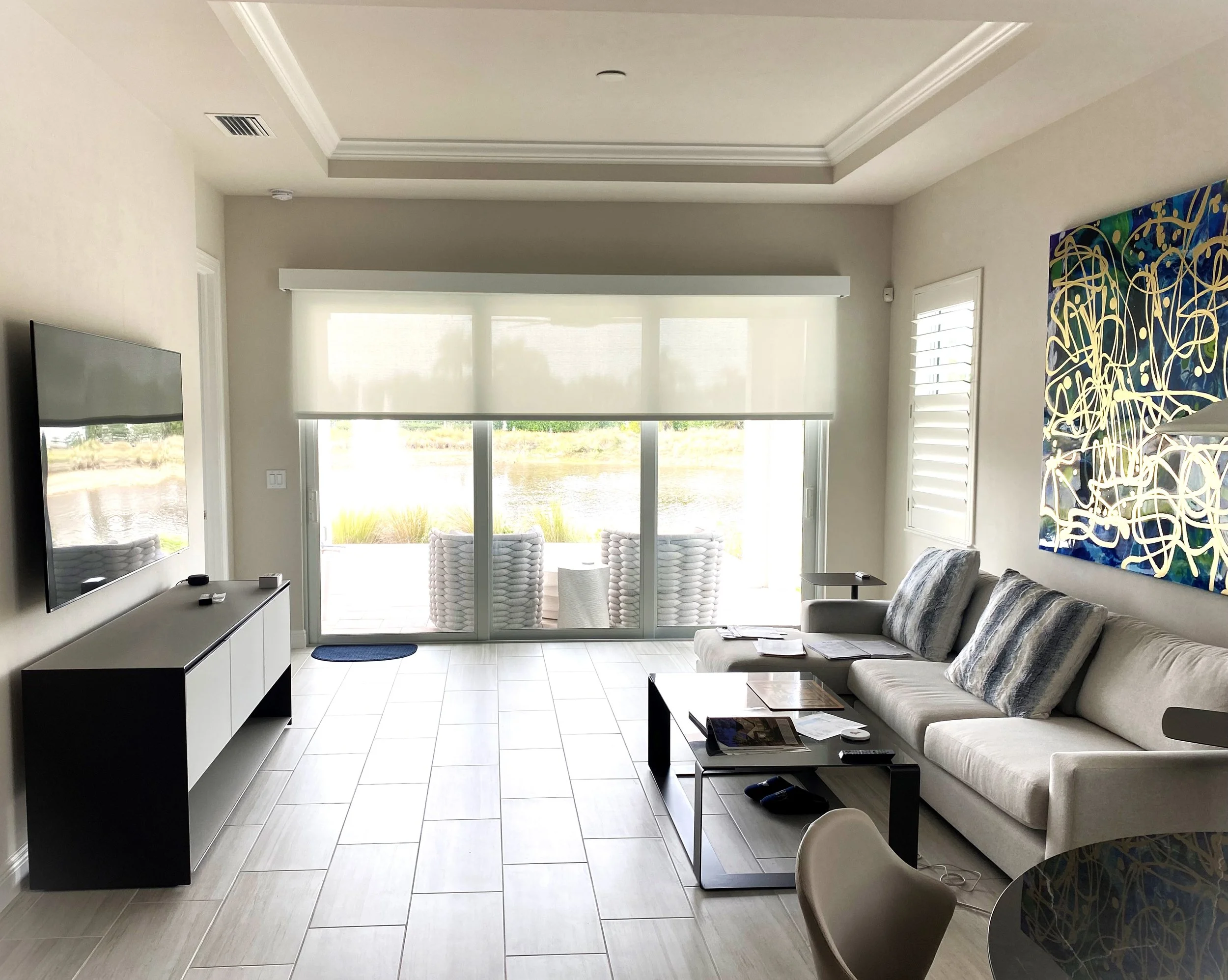 Family room roller shade with 4 inch white metal fascia.jpg