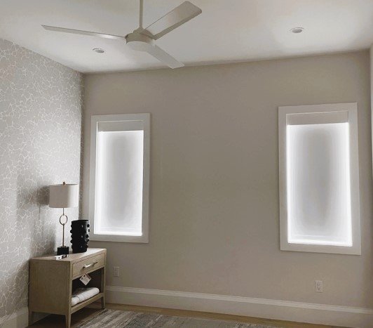 4 Inch plain wood valance Blackout Roller Shade Bedroom.jpg