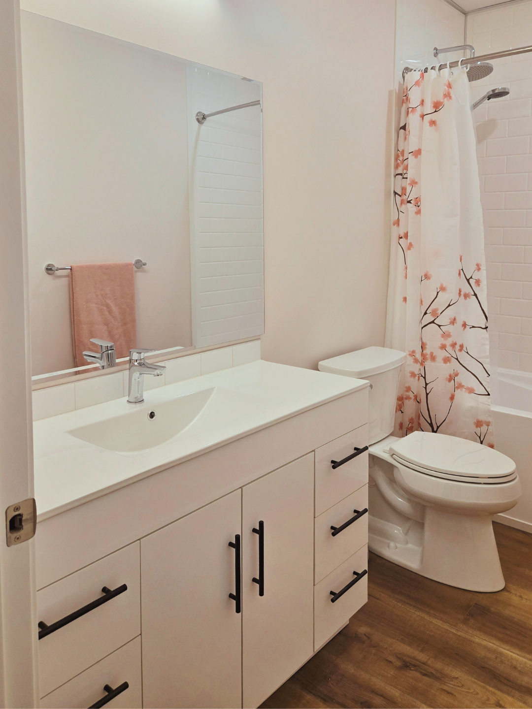 White and Pink Bathroom Girly Bathroom