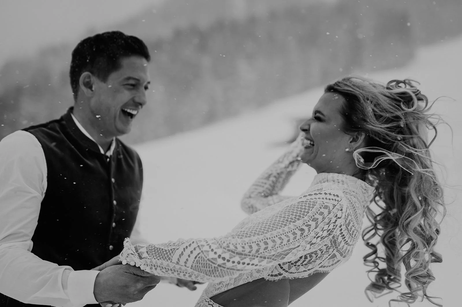 Winterhochzeit in den Bergen