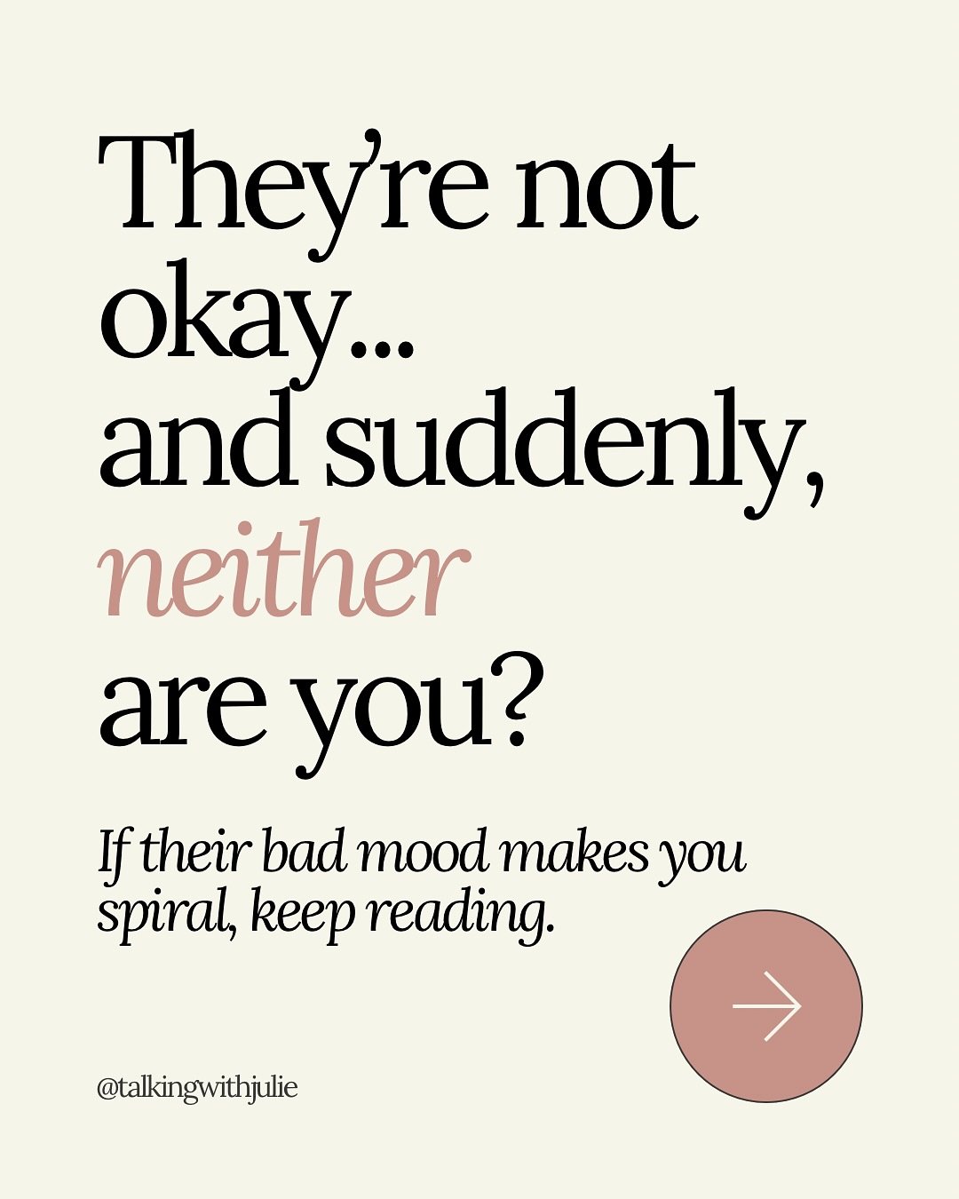 If their bad mood ruins your whole day, keep reading!

When your partner is upset and suddenly you feel off, that&rsquo;s emotional enmeshment.

Your nervous system starts scanning for danger.

Your inner child thinks: &ldquo;I need to fix this or I&