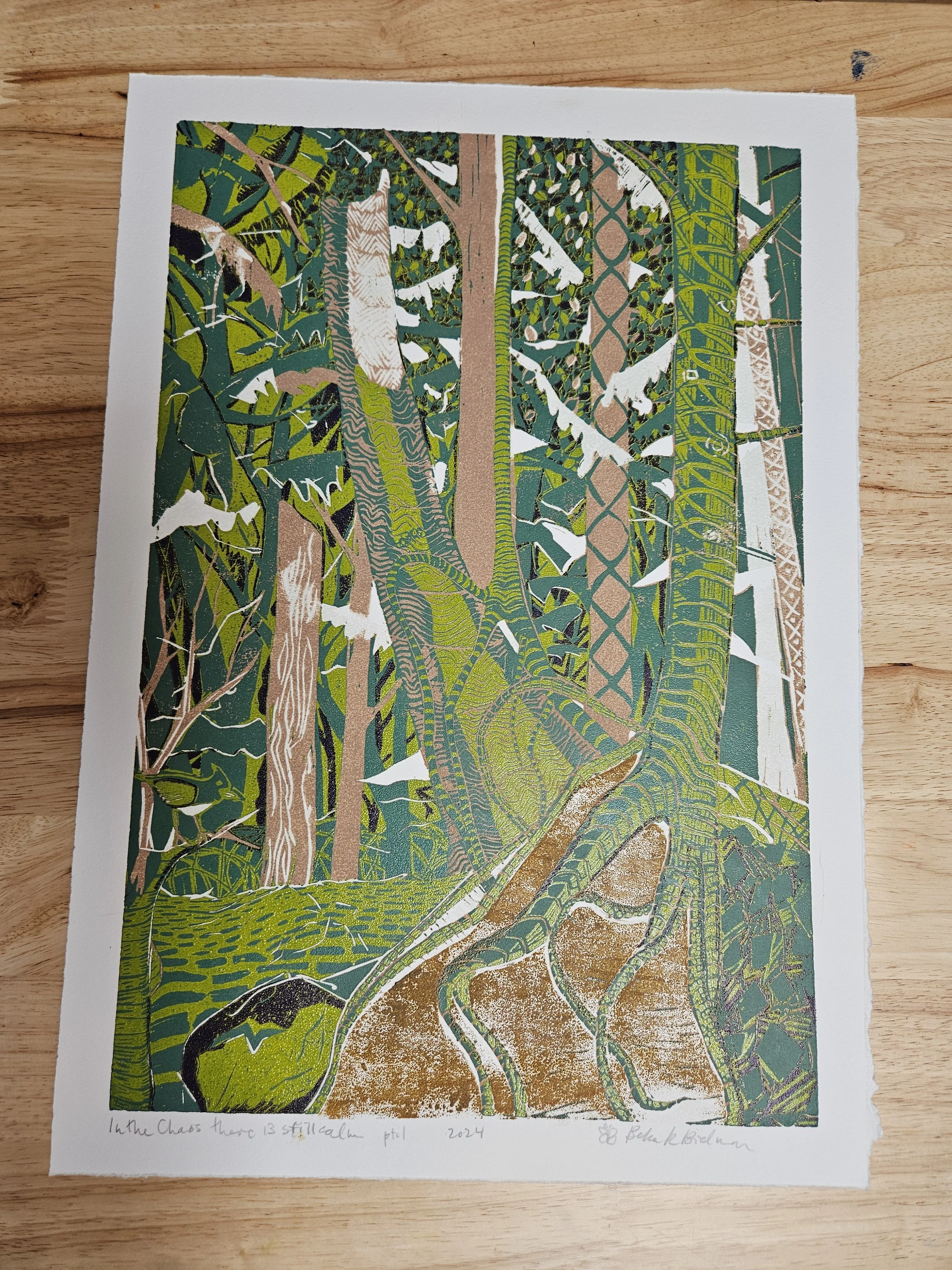 In the Chaos there is Calm, Reductive Print, Edition 1 of 5