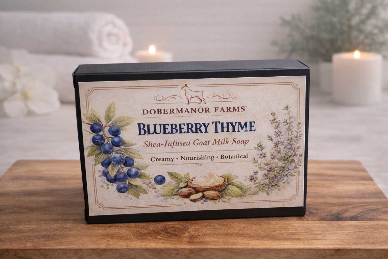 Blueberry Thyme Shea-Infused Goat Milk Soap