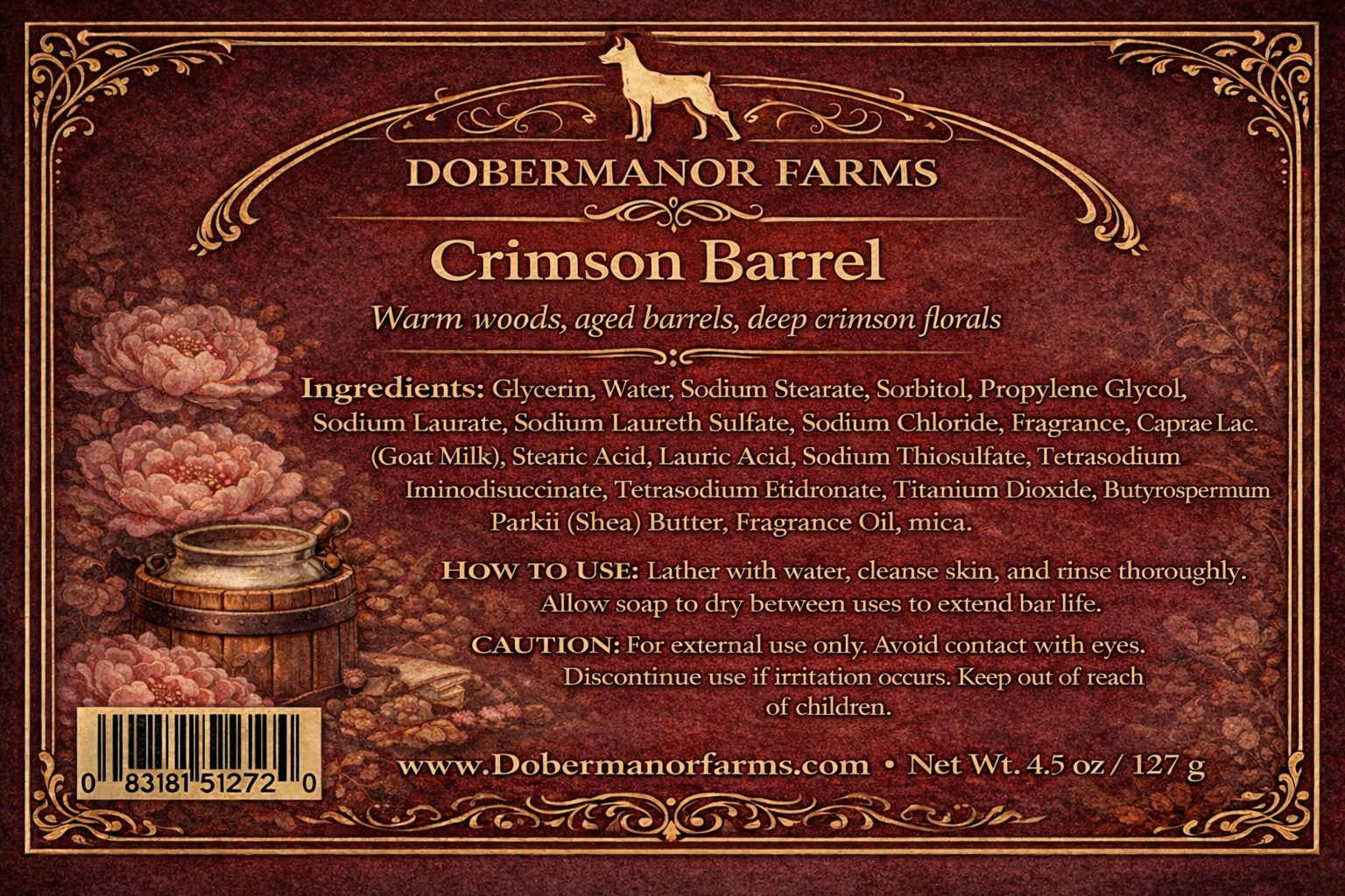 Crimson Barrel Goat Milk Soap Back Label.png