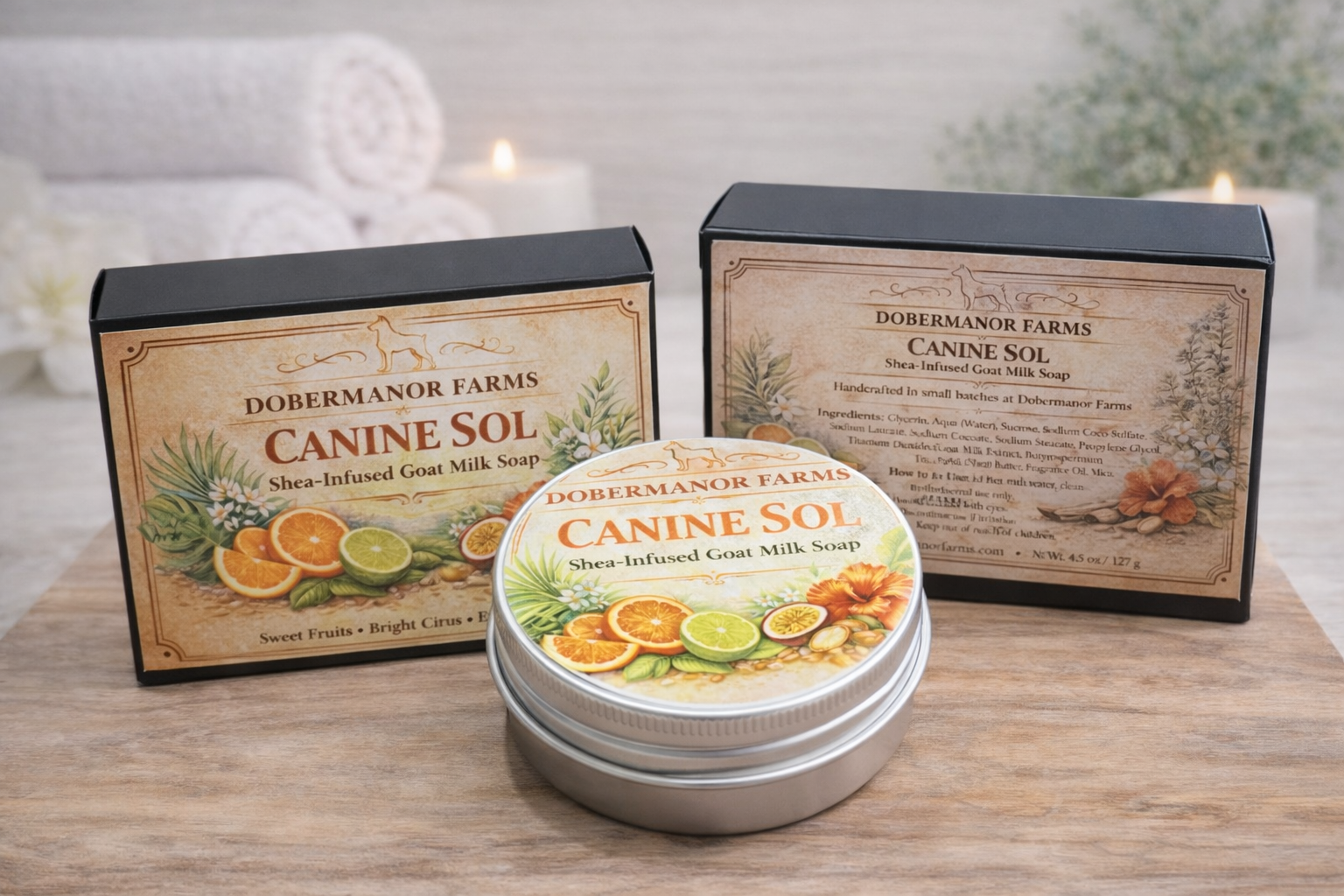 Canine Sol Shea-Infused Goat Milk Soap