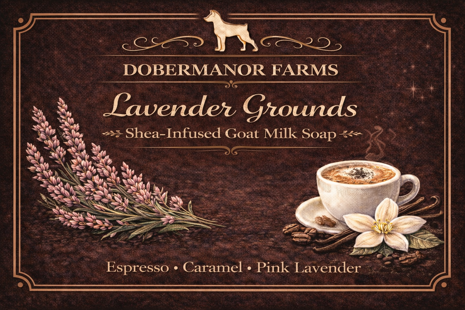 Lavender Grounds Goat Milk Soap Front Label.png