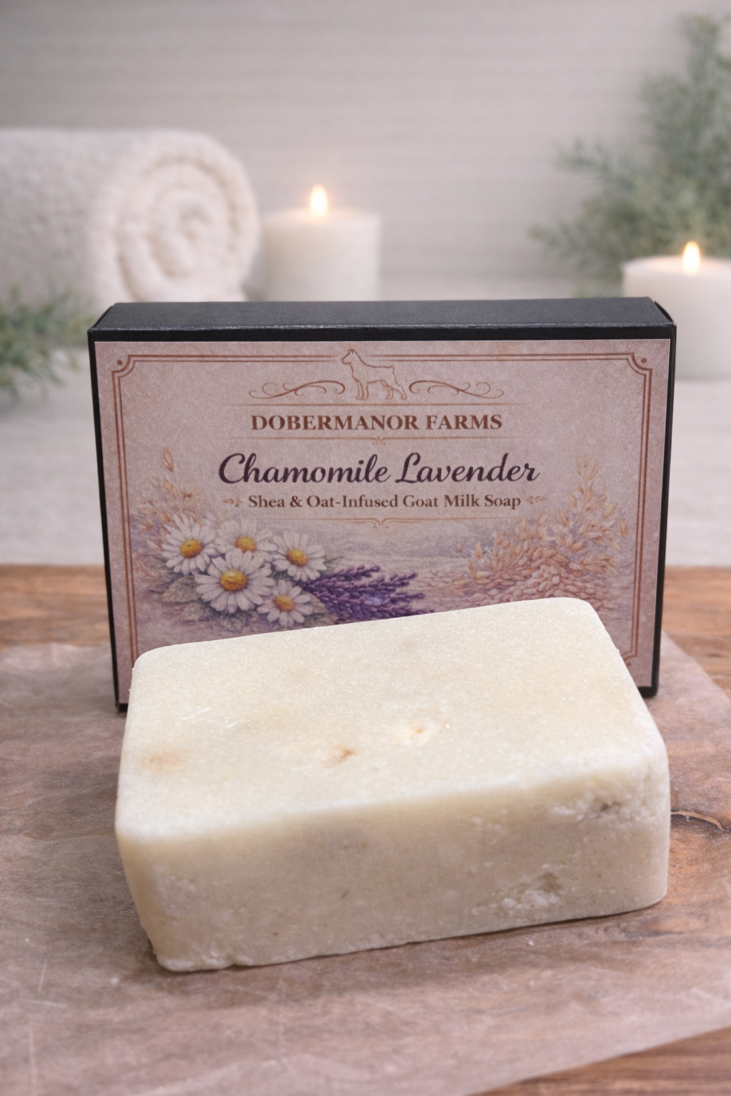 Chamomile & Lavender Goat Milk Soap Front Display 2.png