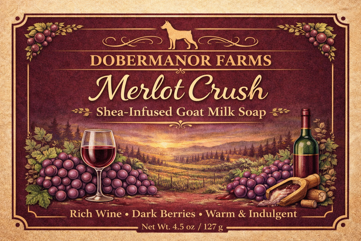 Merlot Crush Goat Milk Soap Front Label.png