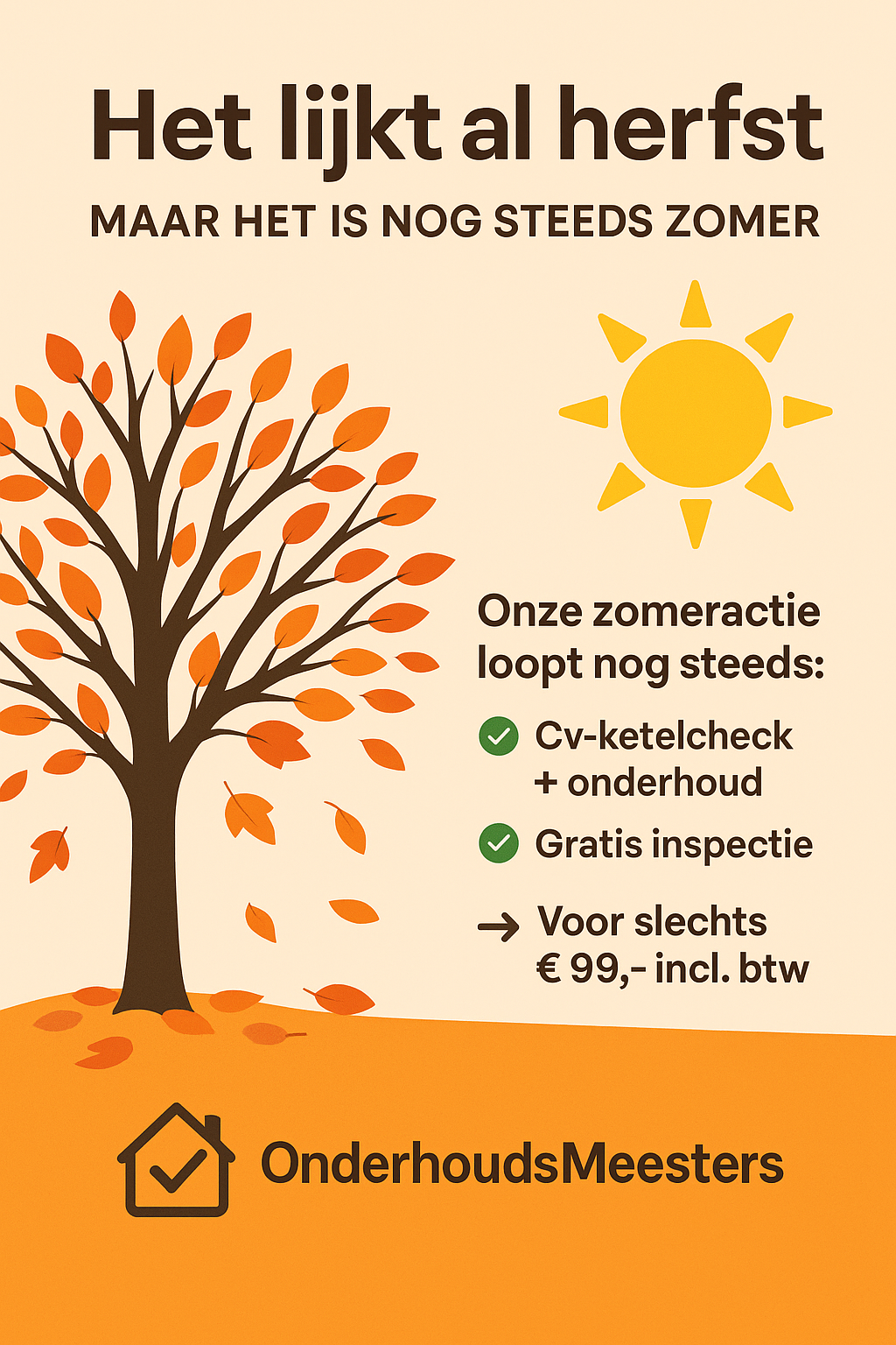 Het lijkt al herfst, maar het is nog steeds zomer – hét moment om je cv-ketel winterklaar te maken
