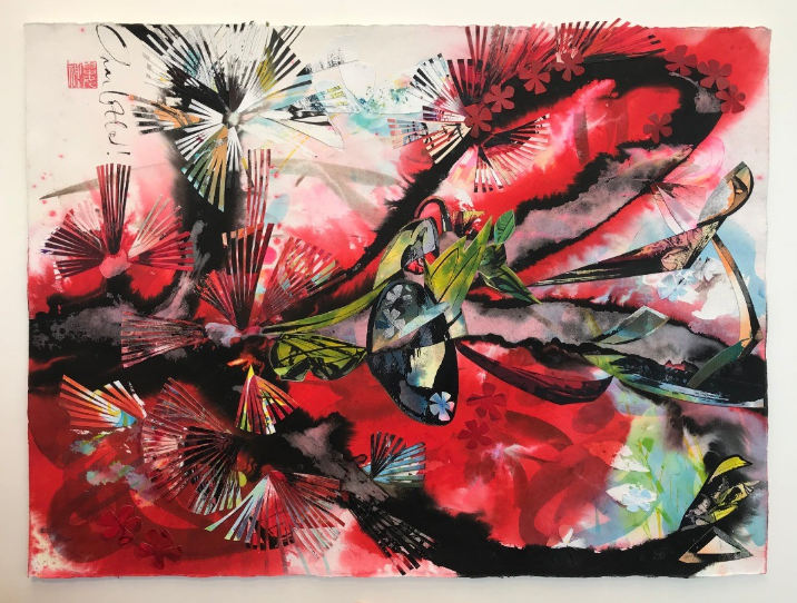 "Summer-Song", 2018, h: 50 cm, w: 70 cm, water color, Indian ink on paper.