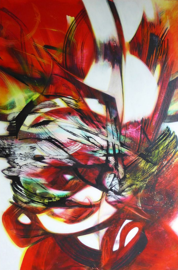 "Sound of Nature", 2018, h: 130cm, w: 85 cm, acrylic on canvas.
