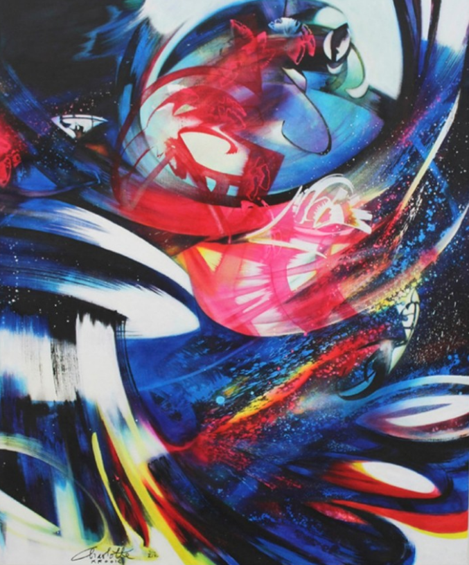"All Possibilities", acrylic on canvas, 2012, Edsvik Exhibition Hall, h: 130 cm, w: 105 cm.