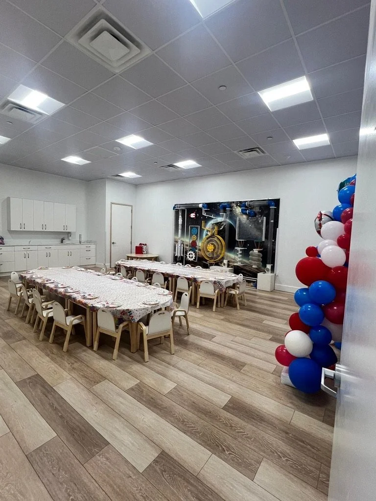 Our Junior Navigators Room has high ceilings and plenty of space for an energetic party.