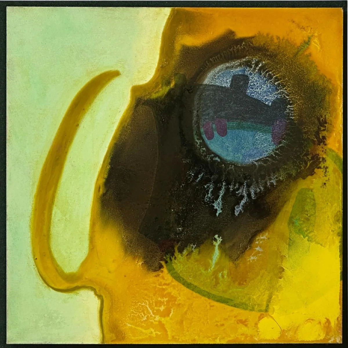 Blauäugig, 21 x 21 x 2,6 cm