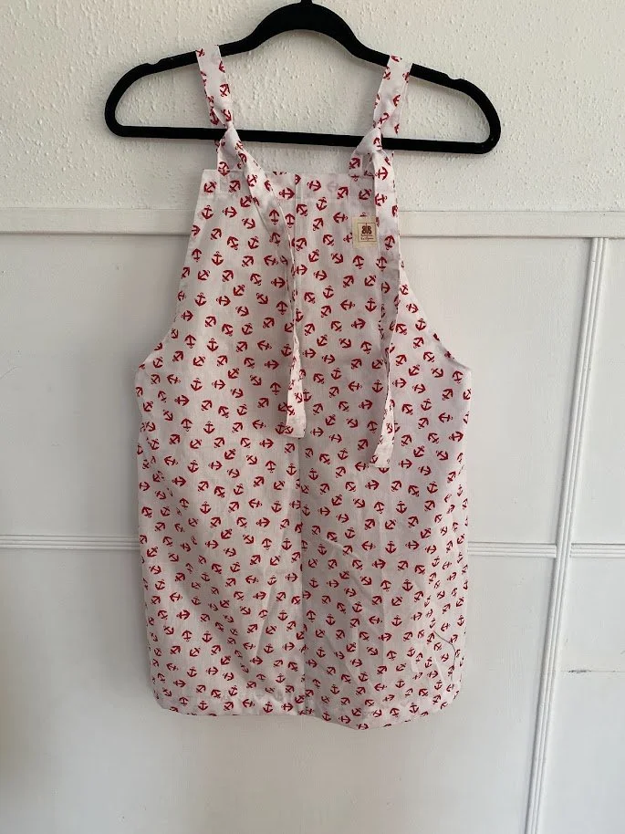 Nautical Dungaree Dress - size medium