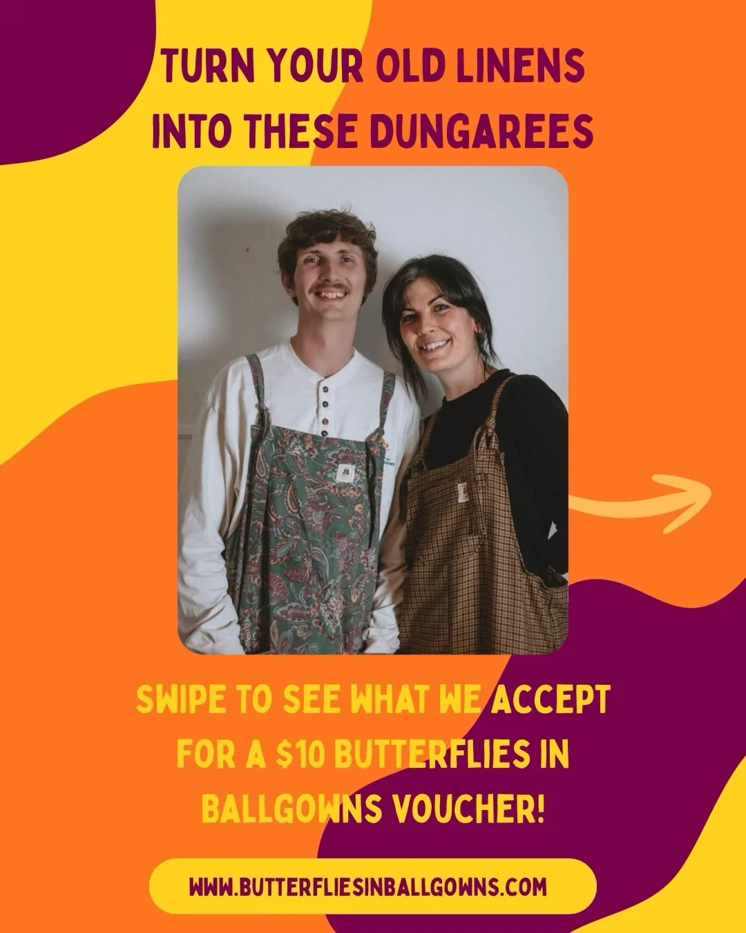 Did you know your old bedsheets could become your next favourite pair of dungarees? 🦋✨

To keep our process truly circular, we are trading a $10 voucher for your high-quality, pre-loved fabrics

Swipe through to see exactly what we&rsquo;re looking 