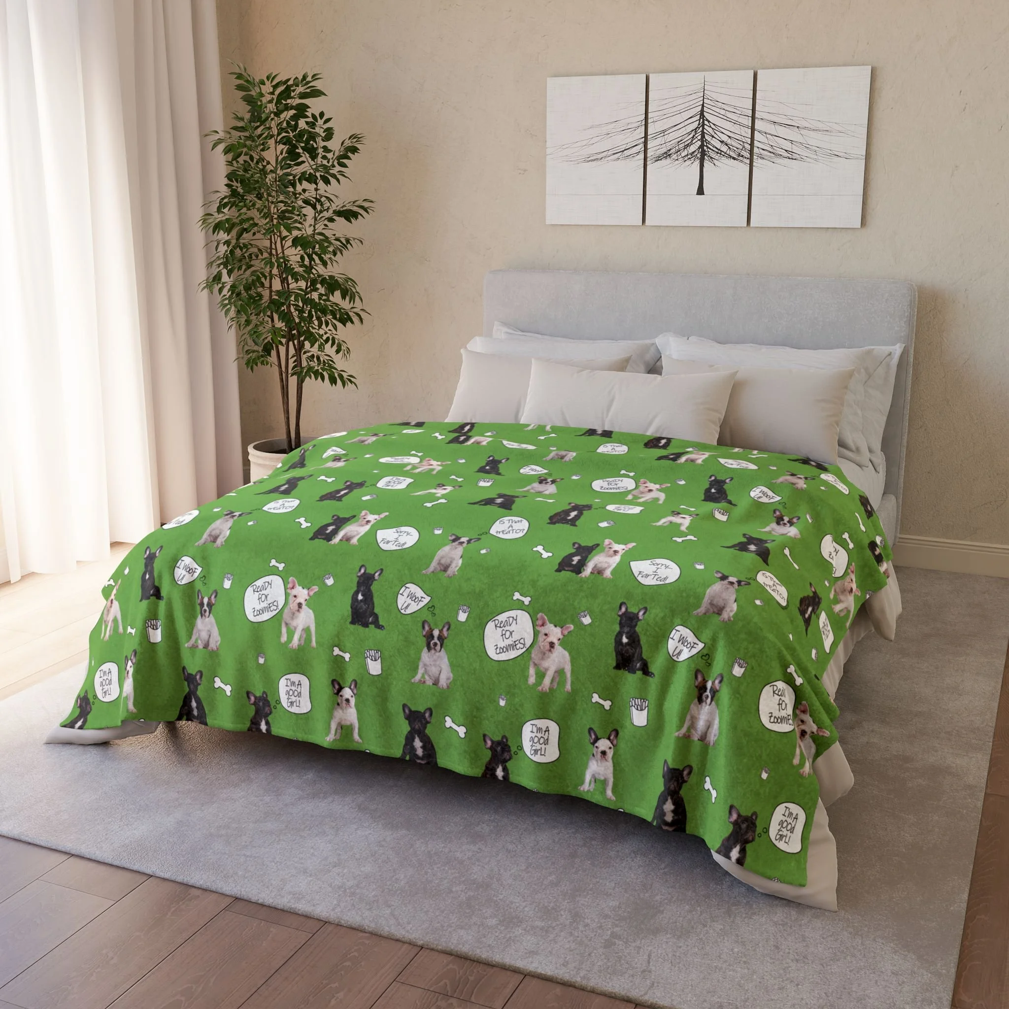 French Bulldog Blankets & Throws