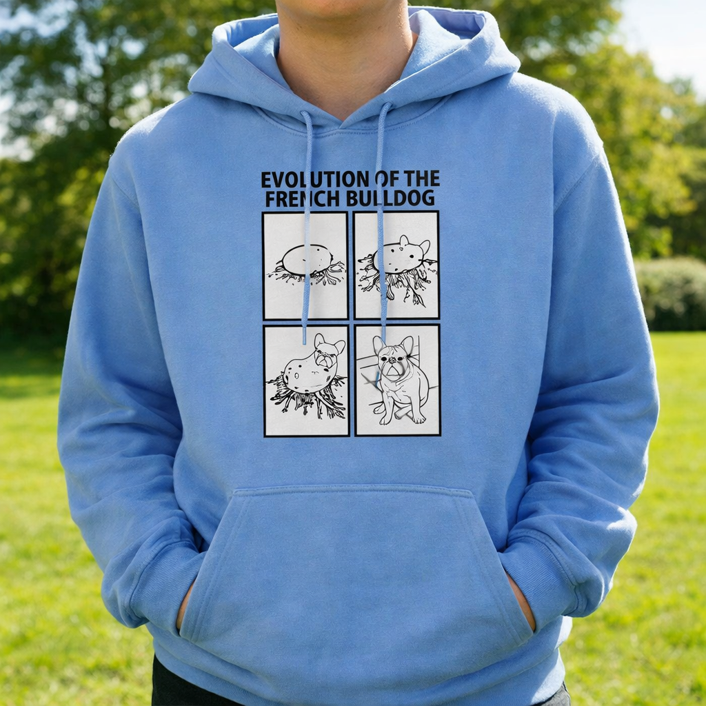 French Bulldog Hoodie - The Evolution of a French Bulldog
