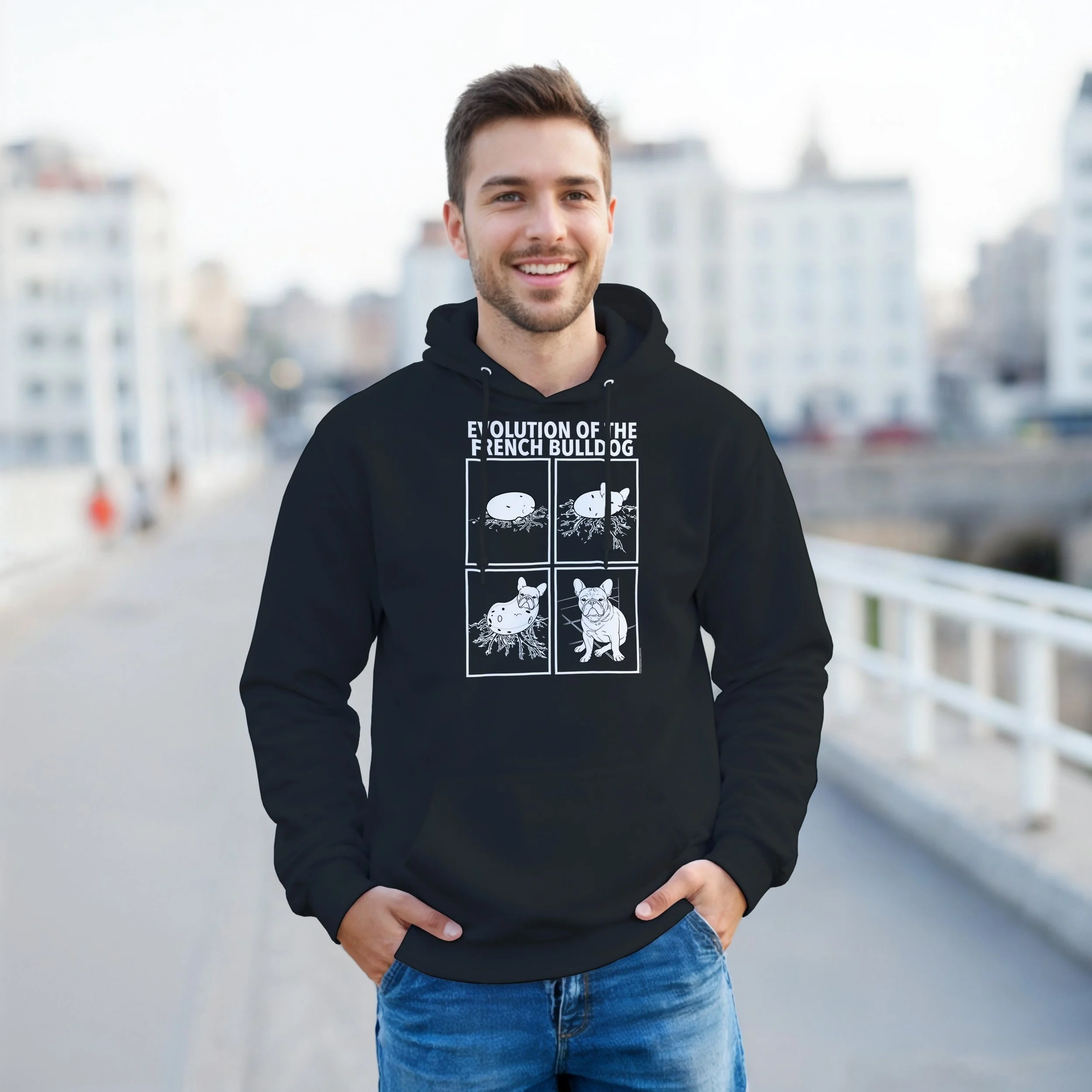 French Bulldog Hoodie - The Evolution of a Frenchie