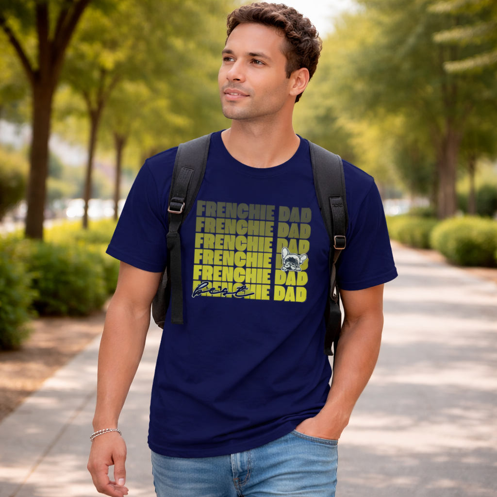 French Bulldog t-Shirt - Best Frenchie Dad (Yellow)