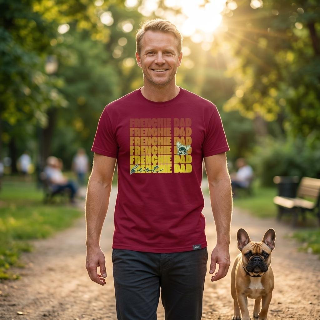 French Bulldog Dad T-Shirt - Best Frenchie Dad (Yellow)