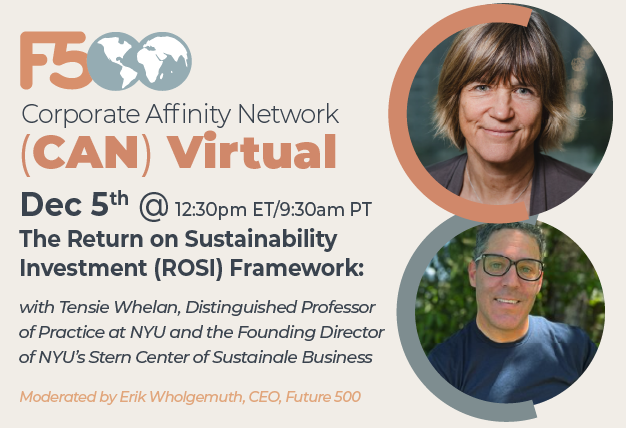 CAN Virtual: The Return on Sustainability Investment (ROSI) Framework: How to Drive Financial Return Through Sustainability with Tensie Whelan