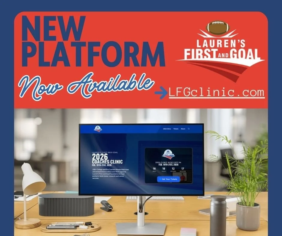 Lauren&rsquo;s First and Goal now operates on its own platform at LFGClinic.com, supported by the Coach and Coordinator Network.  Check out our upcoming virtual coaches clinic FEB. 19 - FEB. 21 and register today!